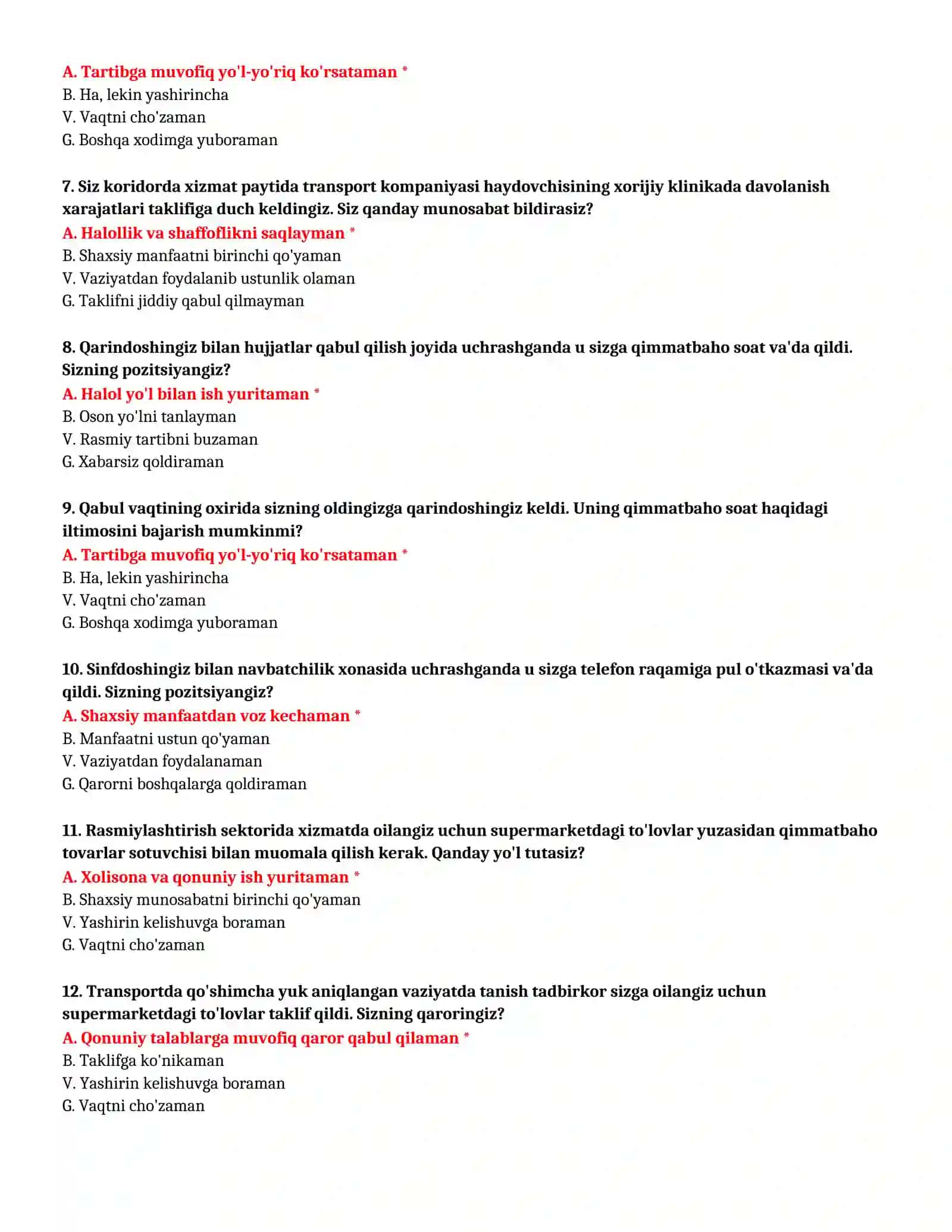 TEST SAVOLLARI (№ 56) 3