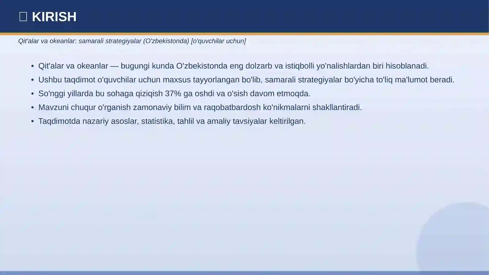 Qit'alar va okeanlar: samarali strategiyalar (O'zbekistonda) [o'quvchilar uchun] 3