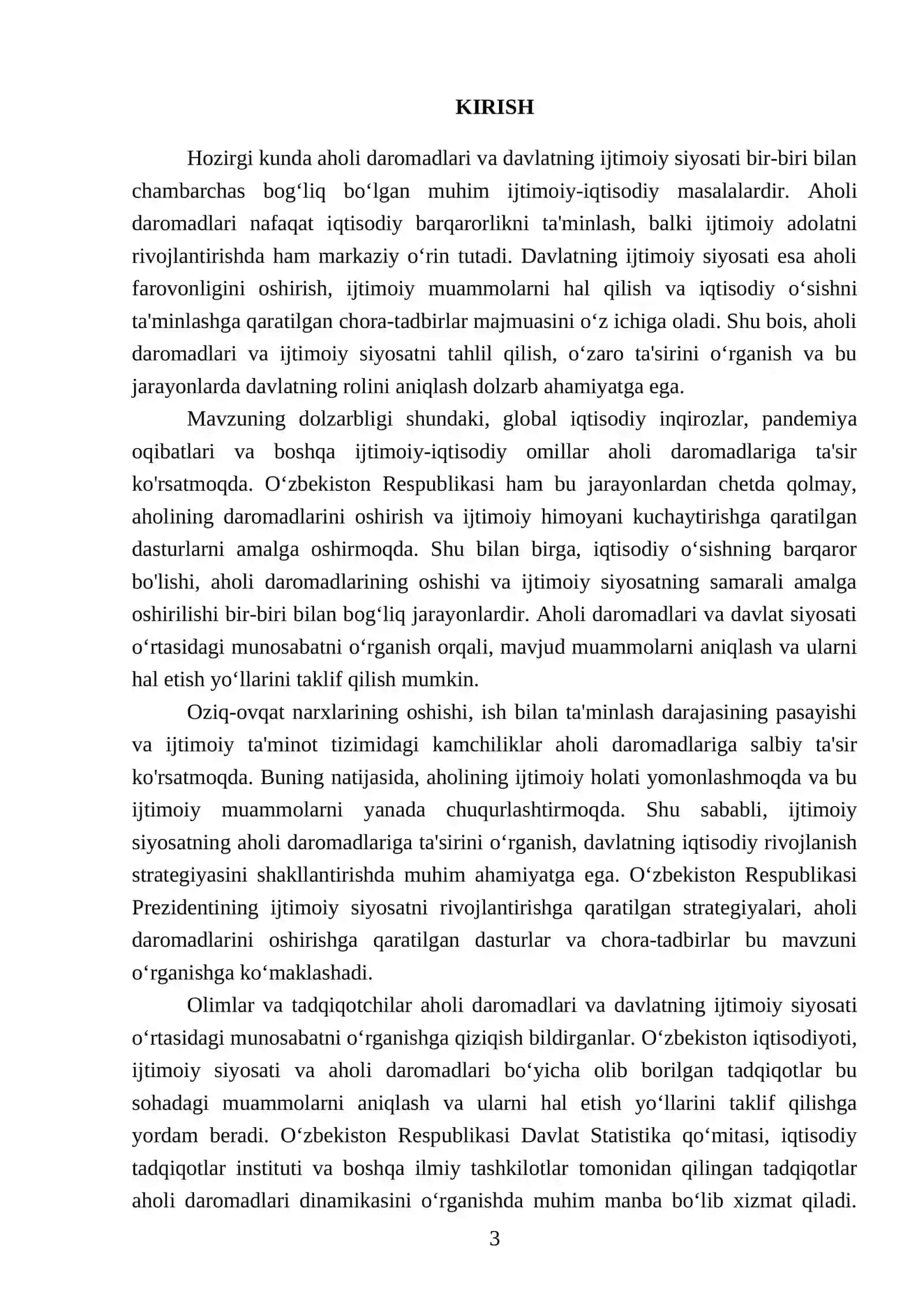 Aholi daromadlari va davlatning ijtimoiy siyosati 3