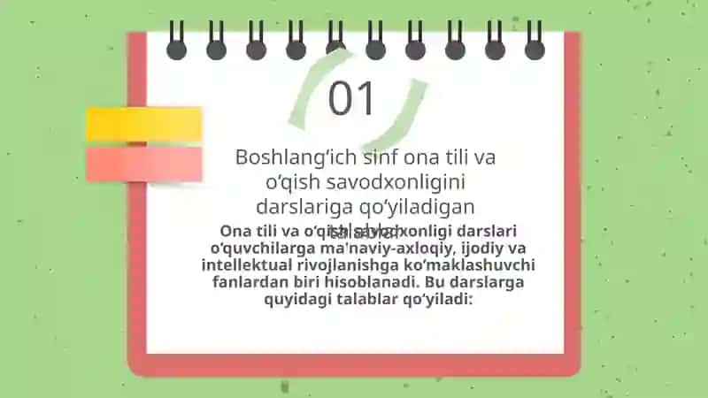 Boshlang‘ich sinf ona tili va o‘qish savodxonligi darslari 3
