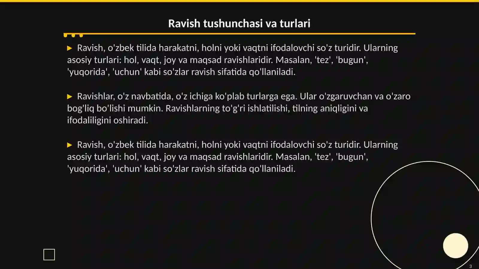 Ravish va uslubiy xususiyatlari 3