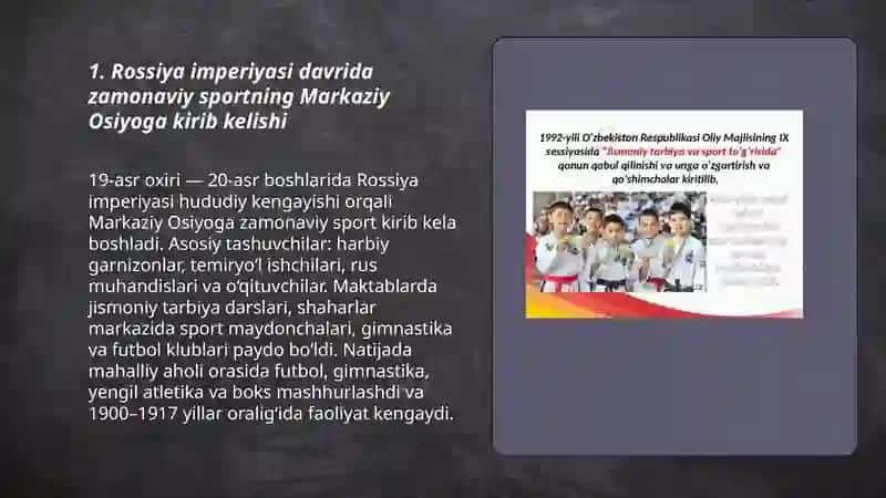 Markaziy Osiyo va Ozbekistonga zamonaviy sportning kirib kelishi 3