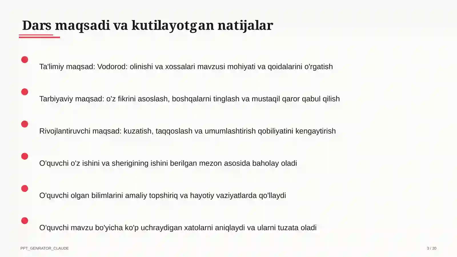 Vodorod: olinishi va xossalari (7-sinf) 3