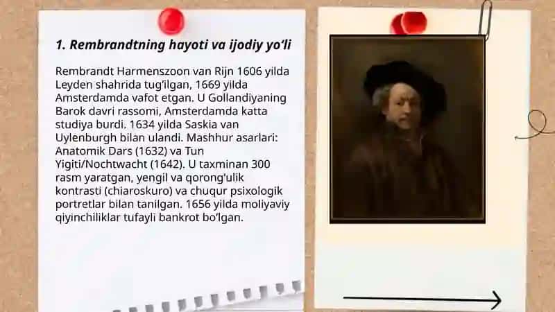 Rembrandtning hayoti va ijodiy yoʻli 3