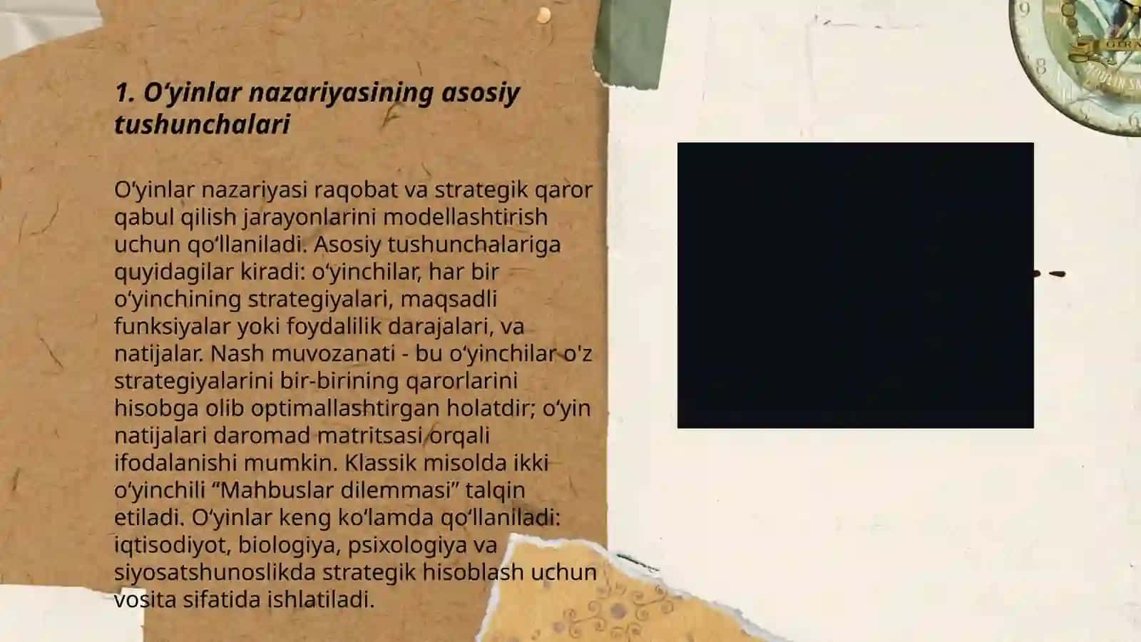 Oʻyinlar nazariyasi va oʻzaro harakatlarni modellashtirish 3