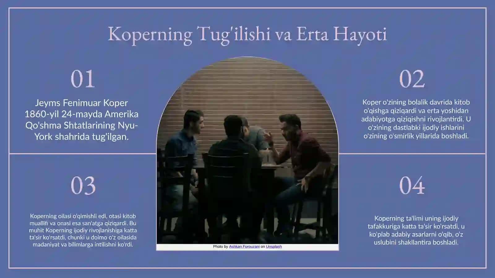 Jeyms Fenimuar Koperning hayoti va ijodi"Izquvar"romani haqida 3