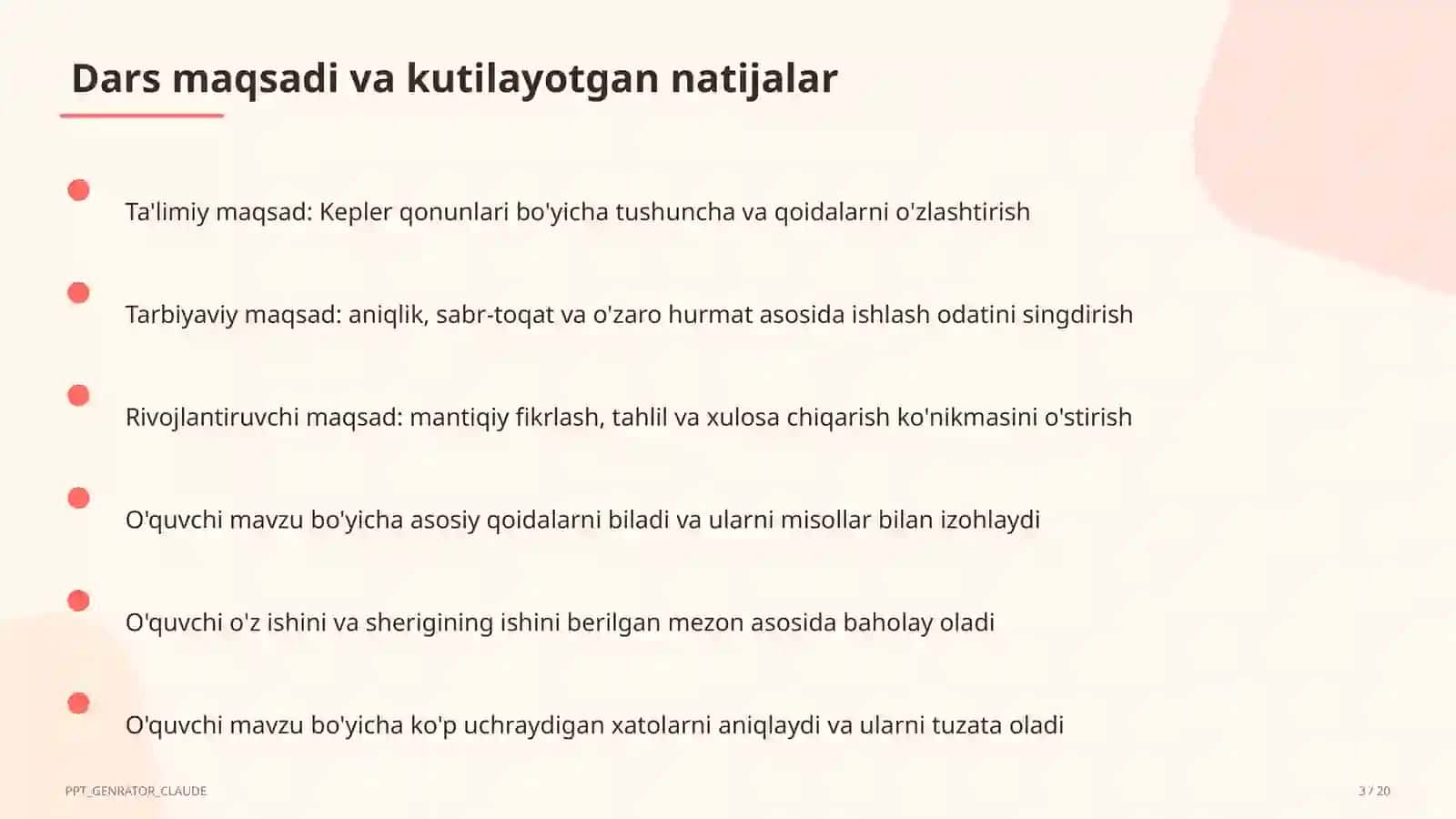 Kepler qonunlari (10-sinf) 3