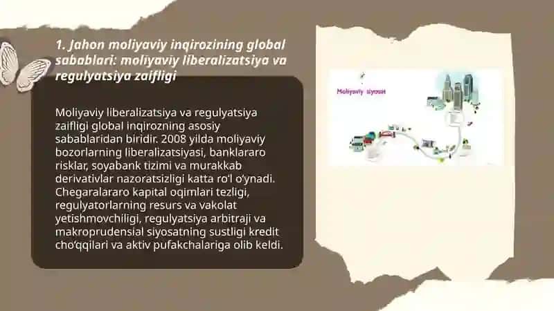 Jahon moliyaviy inqirozining yuzaga kelish sabablari, oqibatlari va uni O'zbekistonda bartaraf qilish yo'llari 3