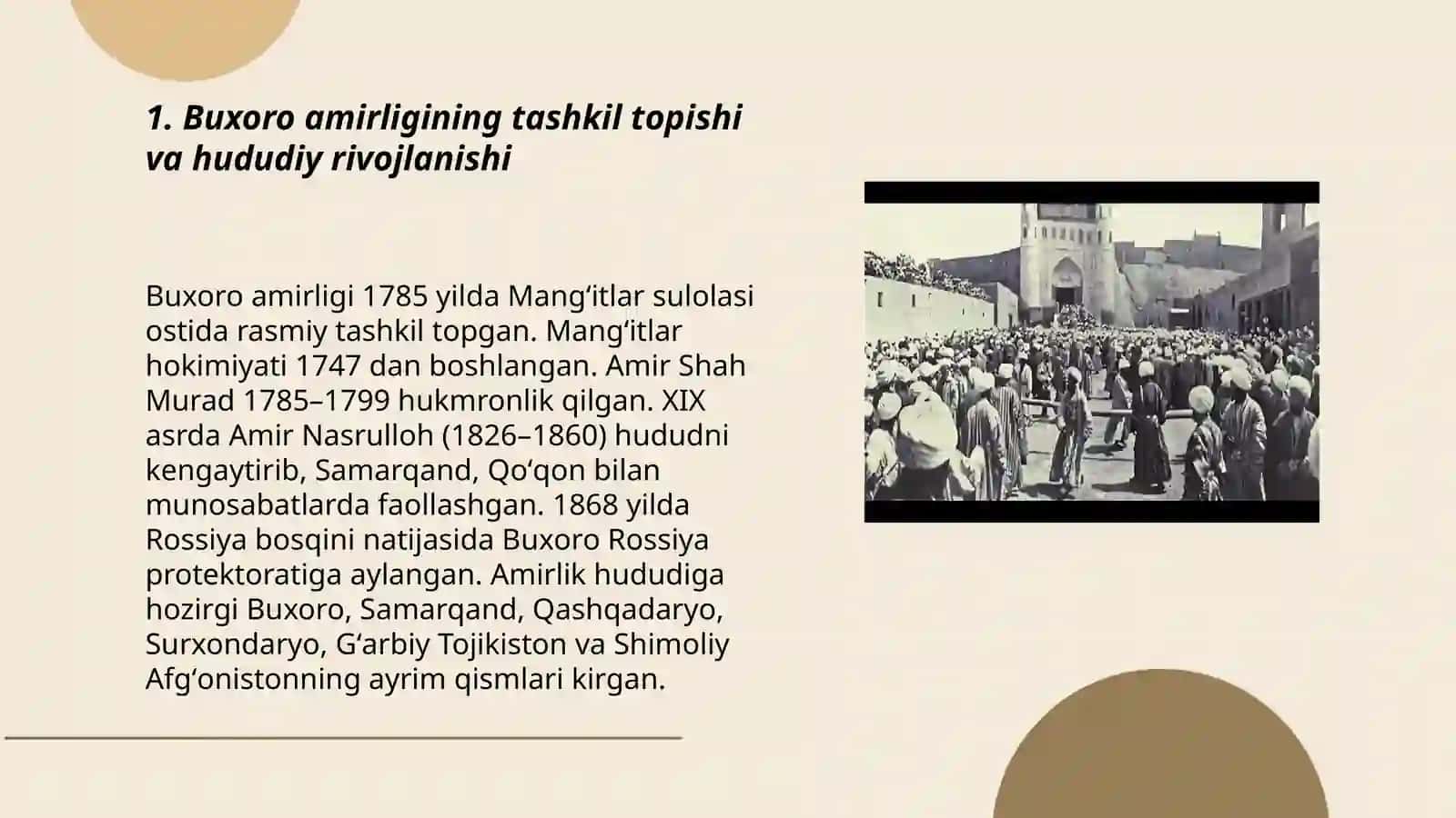 Buxoro amirligining tashkil topishi va hududiy rivojlanishi 3