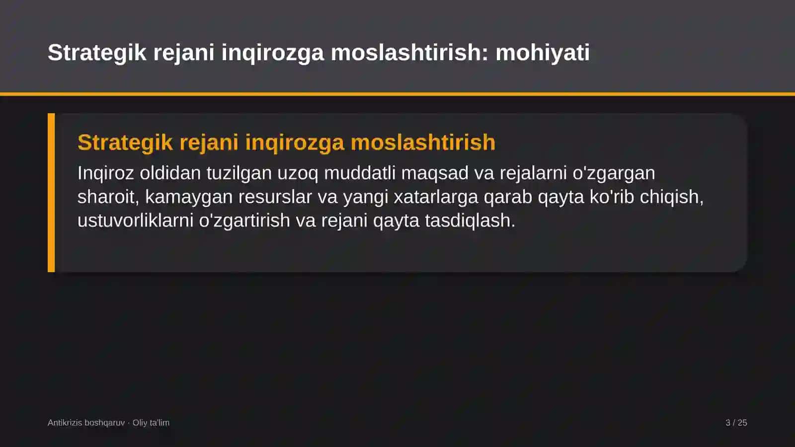 veterinariya xizmatida strategik rejani inqiroz sharoitiga moslashtirish 7763 3