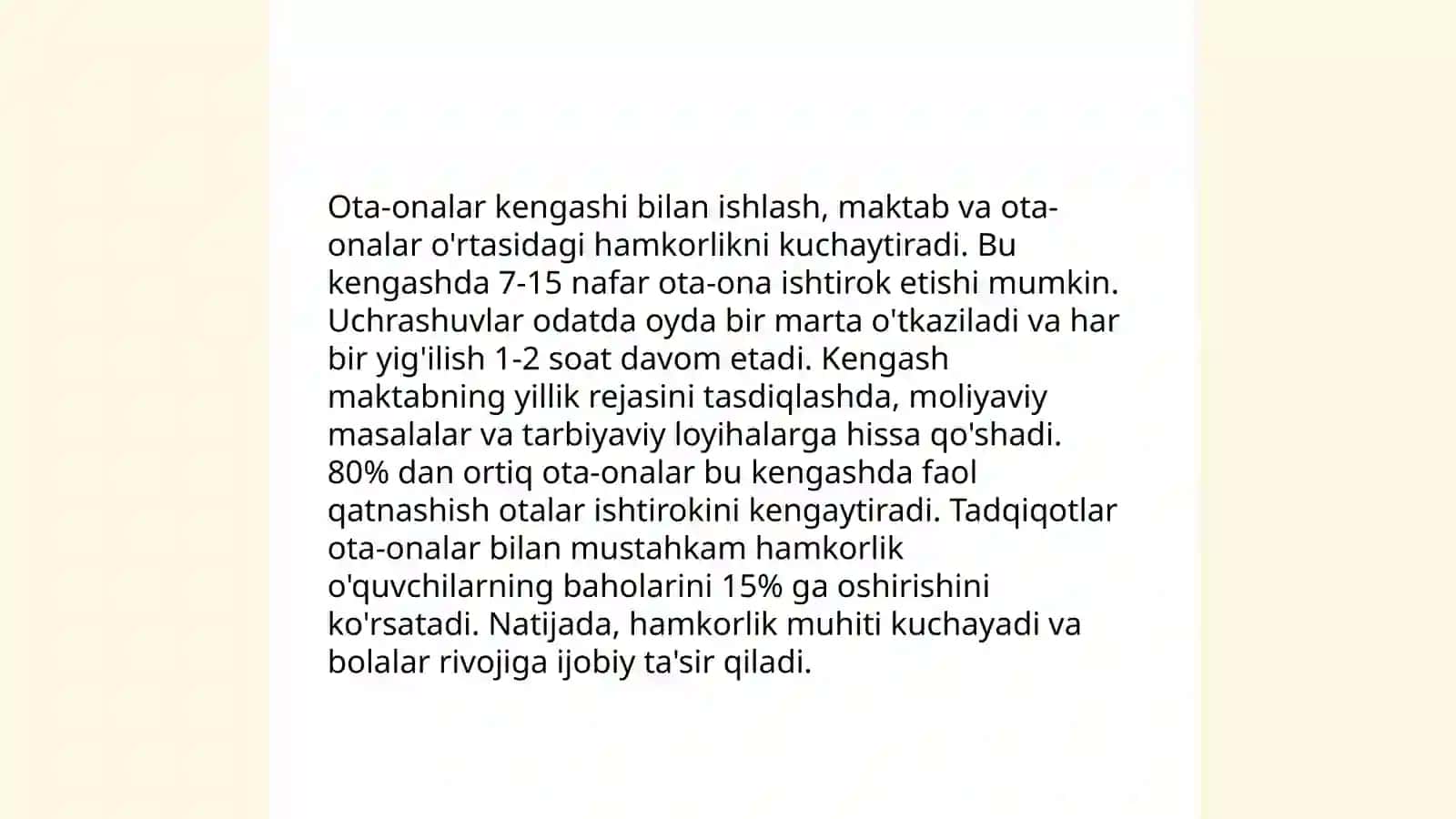 Ota-onalar kengashi bilan ishlash 3