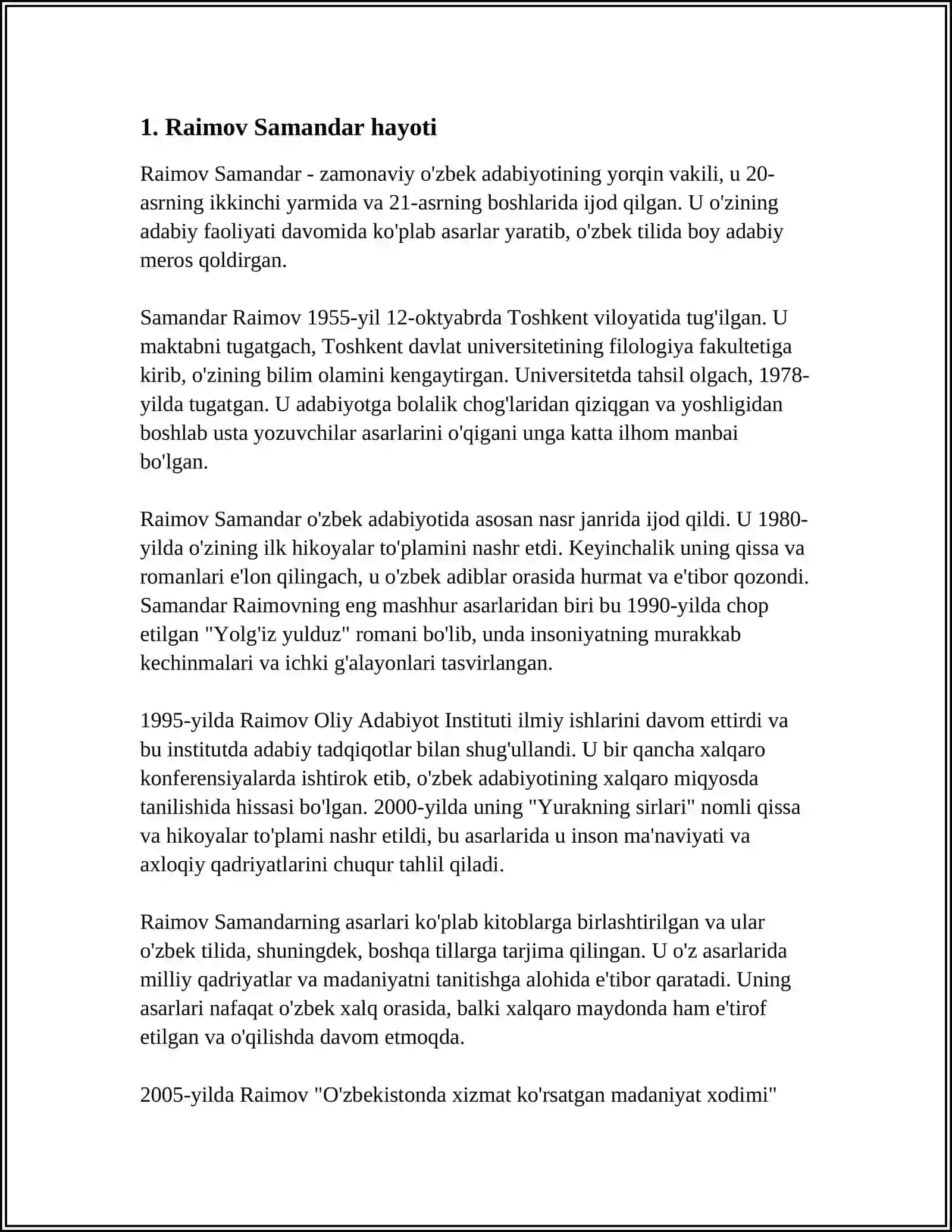 Raimov Samandar 3