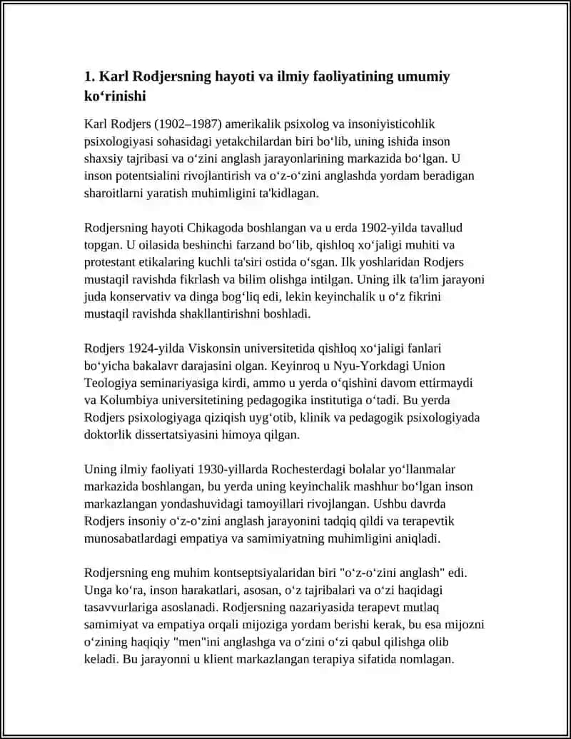 KARL RODJERS TOKHALLUSLARINI TAHLIL QILISH 3