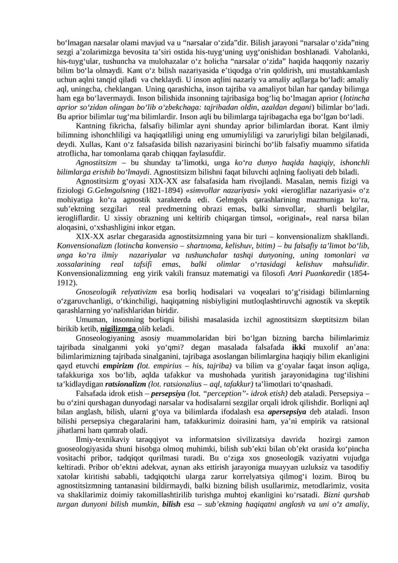 Bilish falsafasi (Gnoseologiya) 3