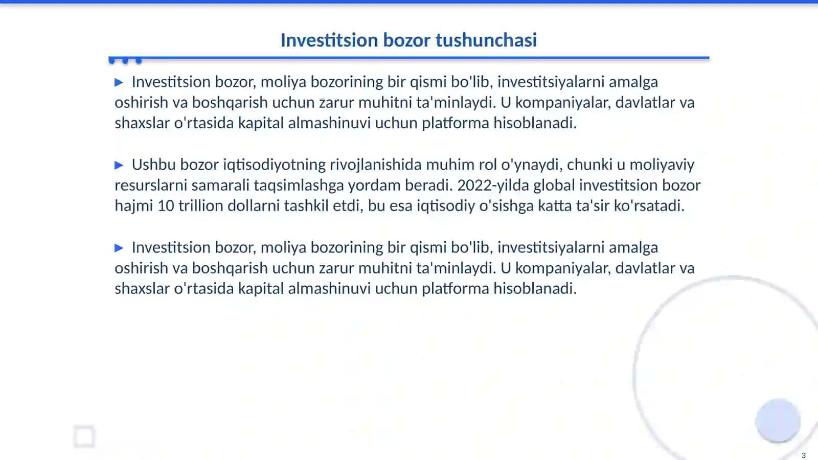 Investitsion bozorning tarkibi va tuzilishi 3