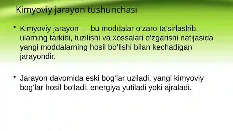 Kimyoviy jarayonlar 3