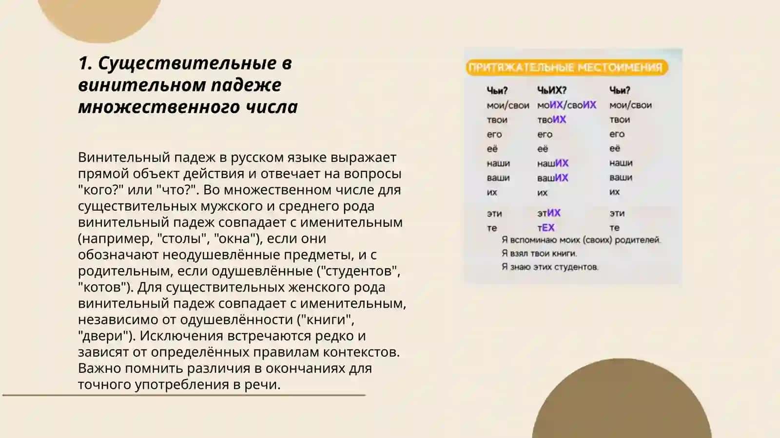 Винительный падеж множественного числа 3