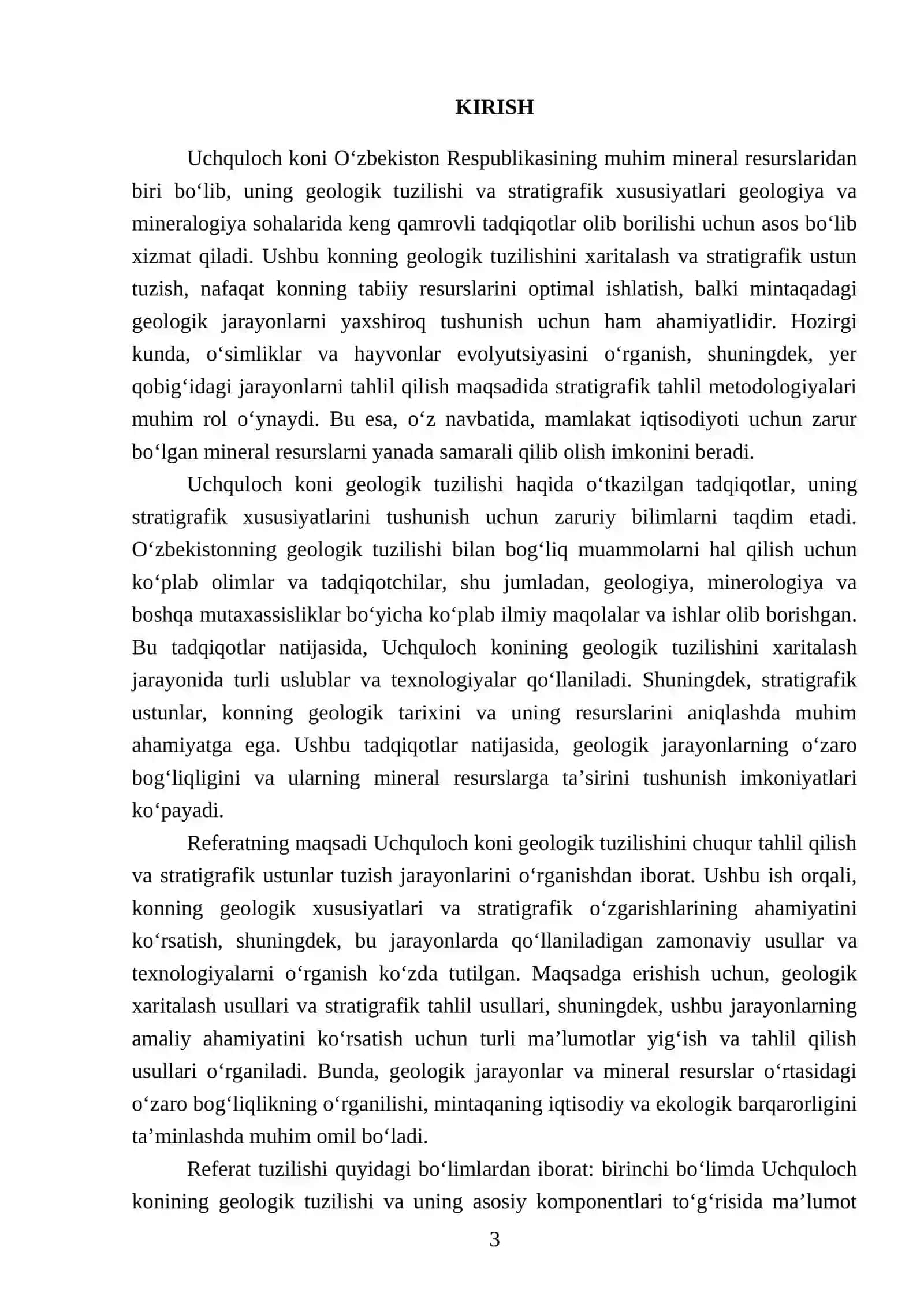 Uchquloch koni geologik tuzulishini xaritalash va stratigrafikustun tuzish 3