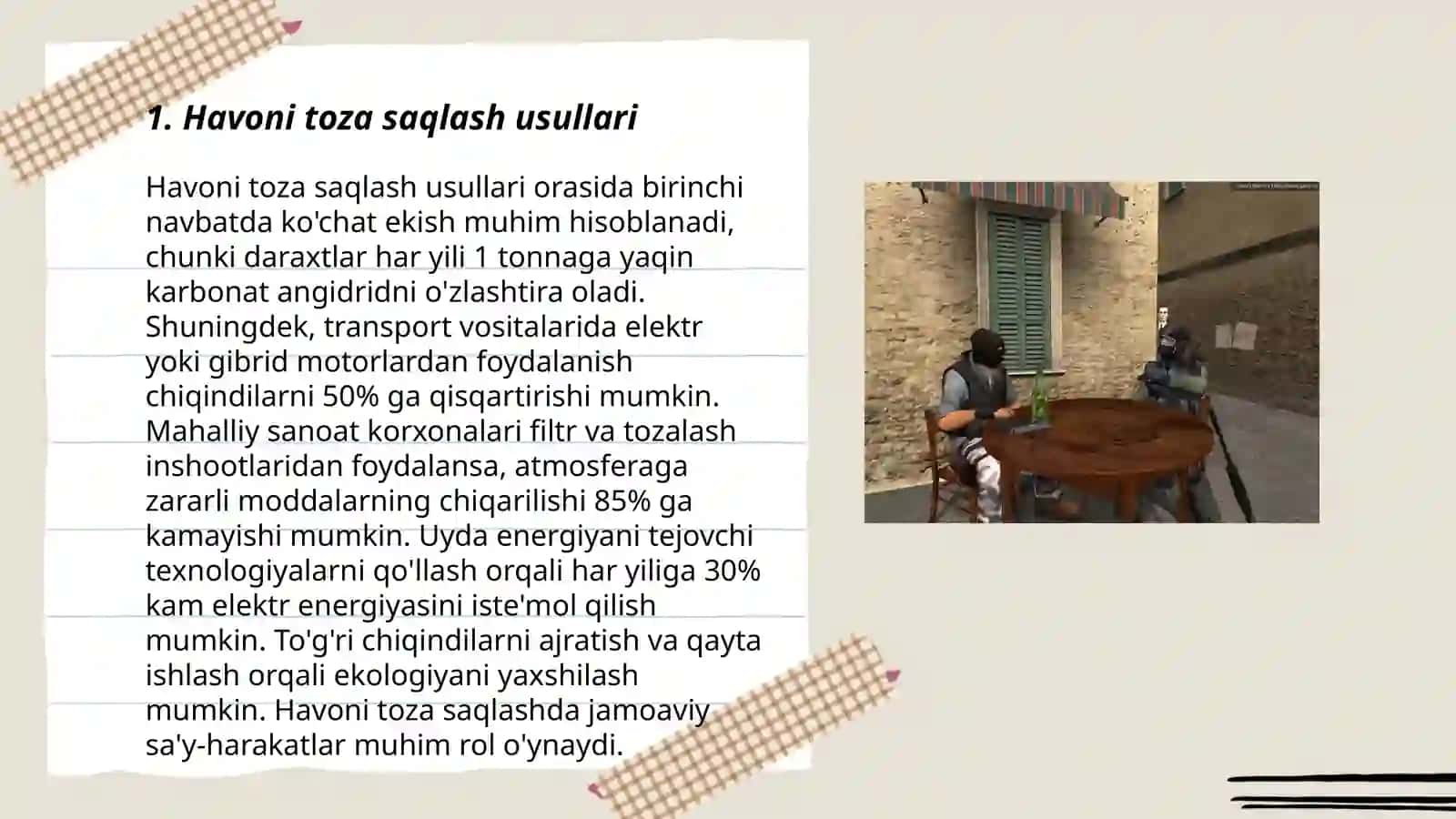 Antropogen omillarning biosferaga salbiy taʼsirini kamaytiramiz 3