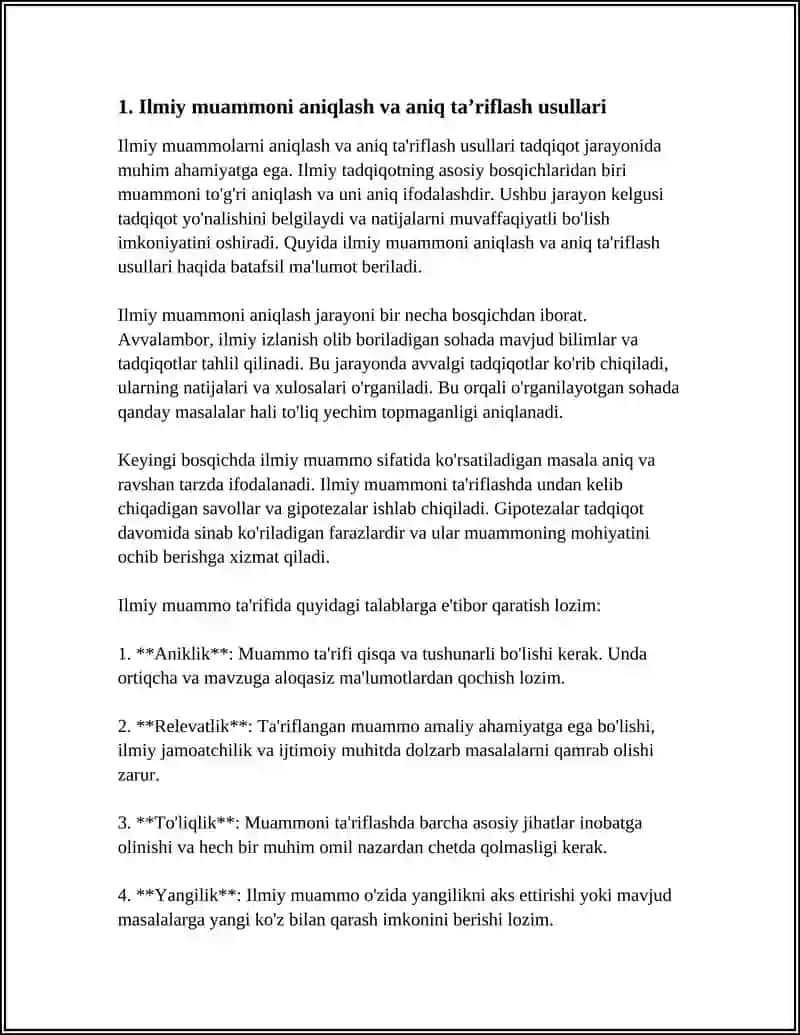 ILMIY MUOMMOLARNI SHAKLLANTIRISH VA TADQIQOT MAQSADLARINI BELGILASH 3