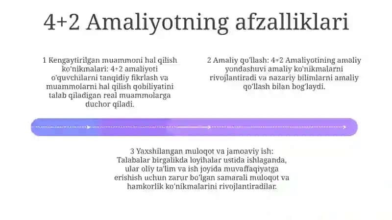 4+2 Amaliyoti BoʻYicha 8-Maktabda OʻTalgan Amaliyot Uchun 3