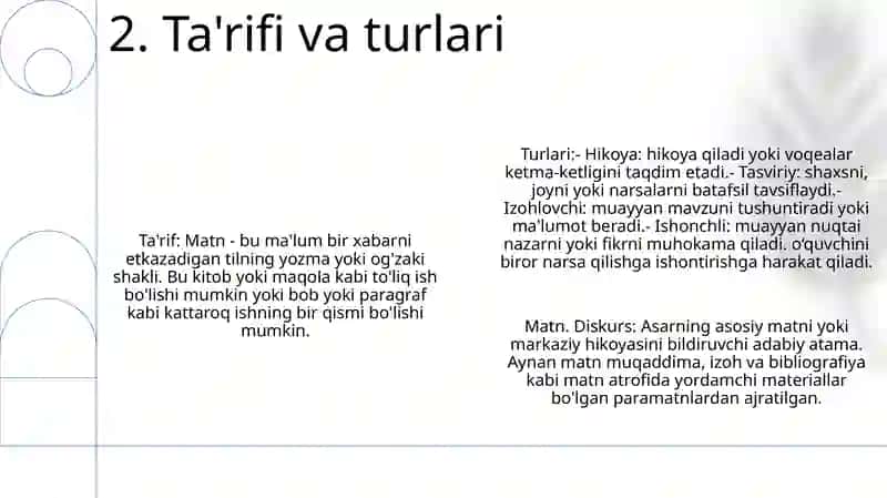 Matn. Diskurs 3