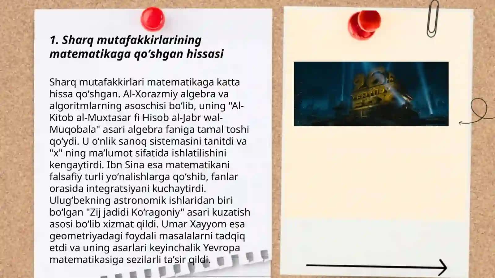 SHARQ MUTAFAKKIRLARINING MATEMATIKAGA OID QARASHLARI 3