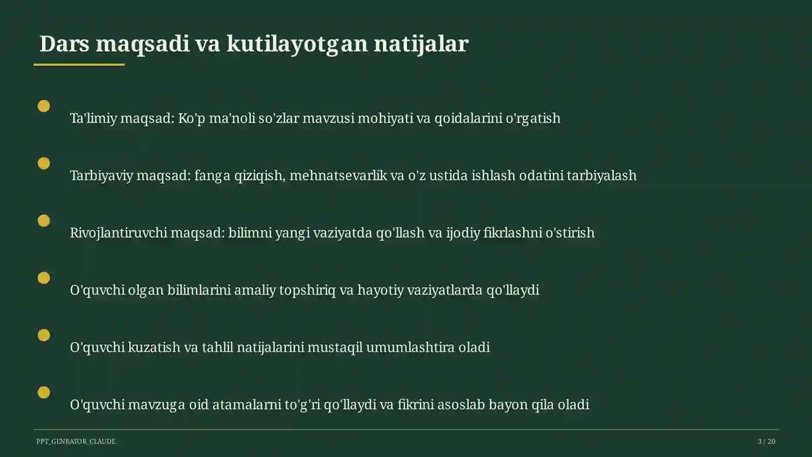Ko'p ma'noli so'zlar (5-sinf) 3