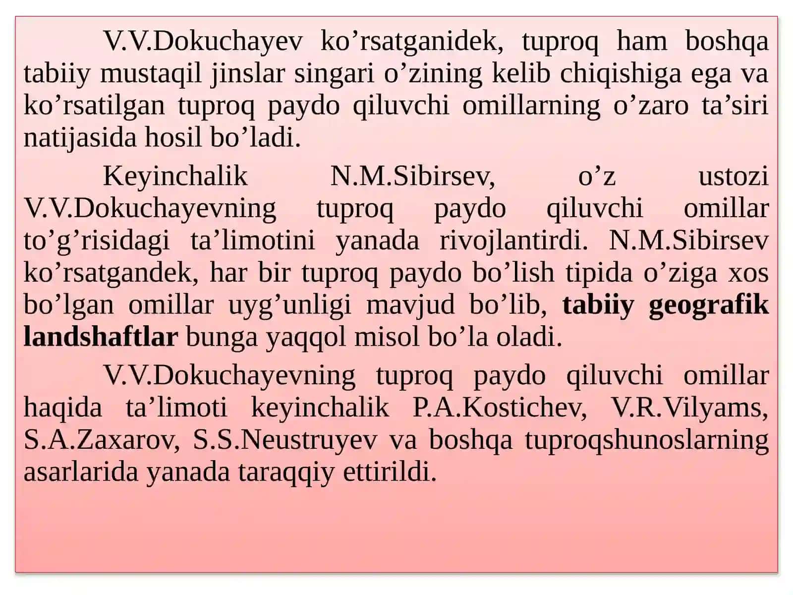 Tuproq genezisi, klassifikatsiyasi va tuproqning geografik tarqalish qonuniyatlari 3