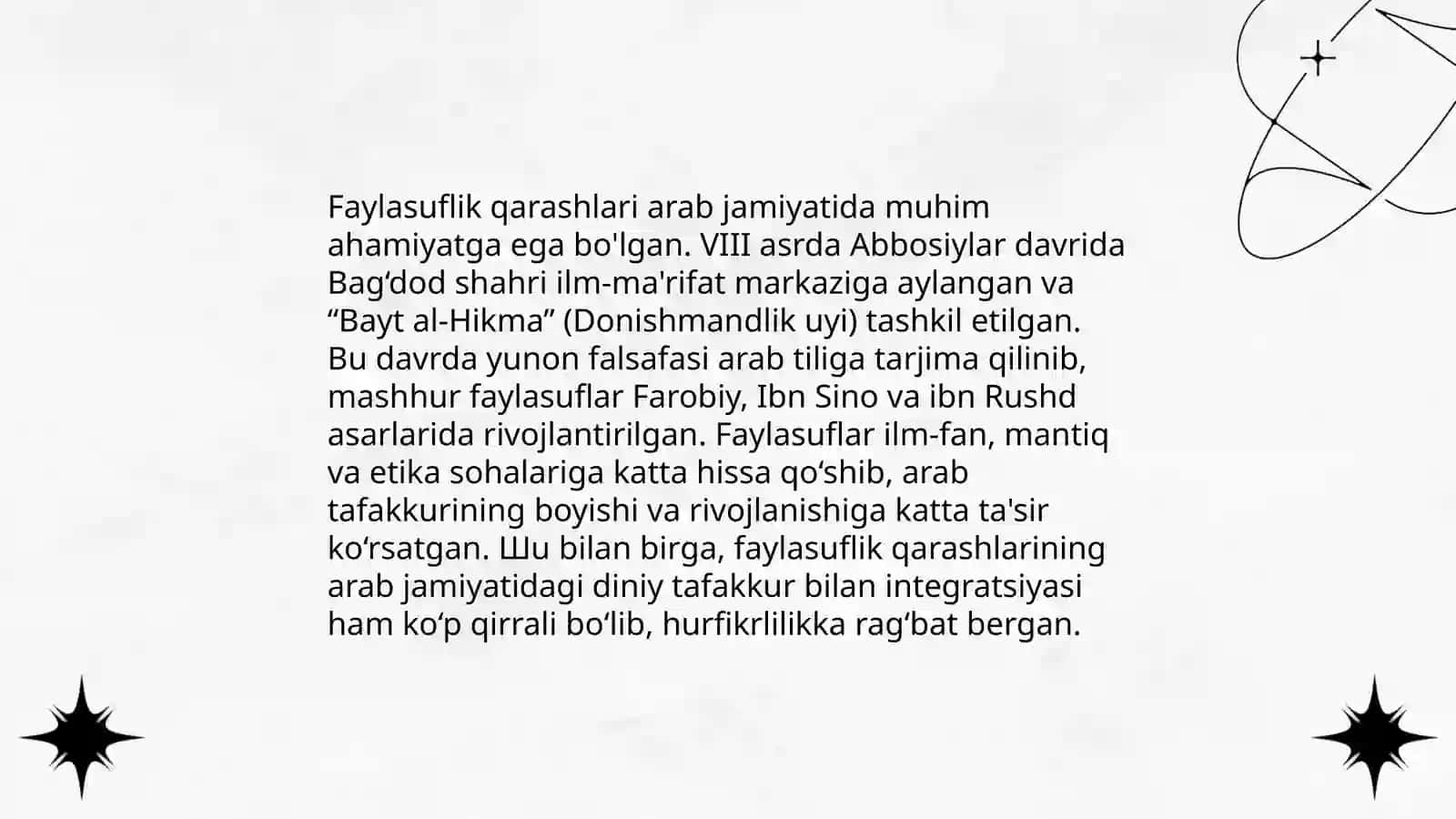 Faylasuflik qarashlari arab jamiyatida 3