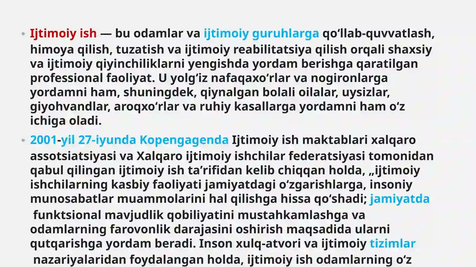 Ijtimoiy ish sohasida samaraliy shaxslaro munosabatlarni taminlash 3