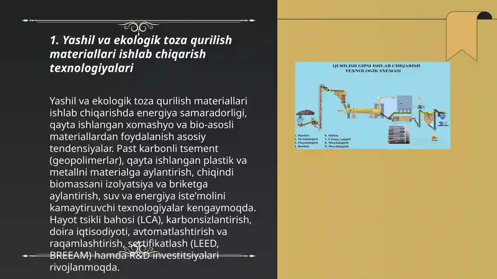 Jahonda qurilish materiallari ishlab chiqarish texnologiyasini rivojlantirishning hozirki tendensiyalari 3