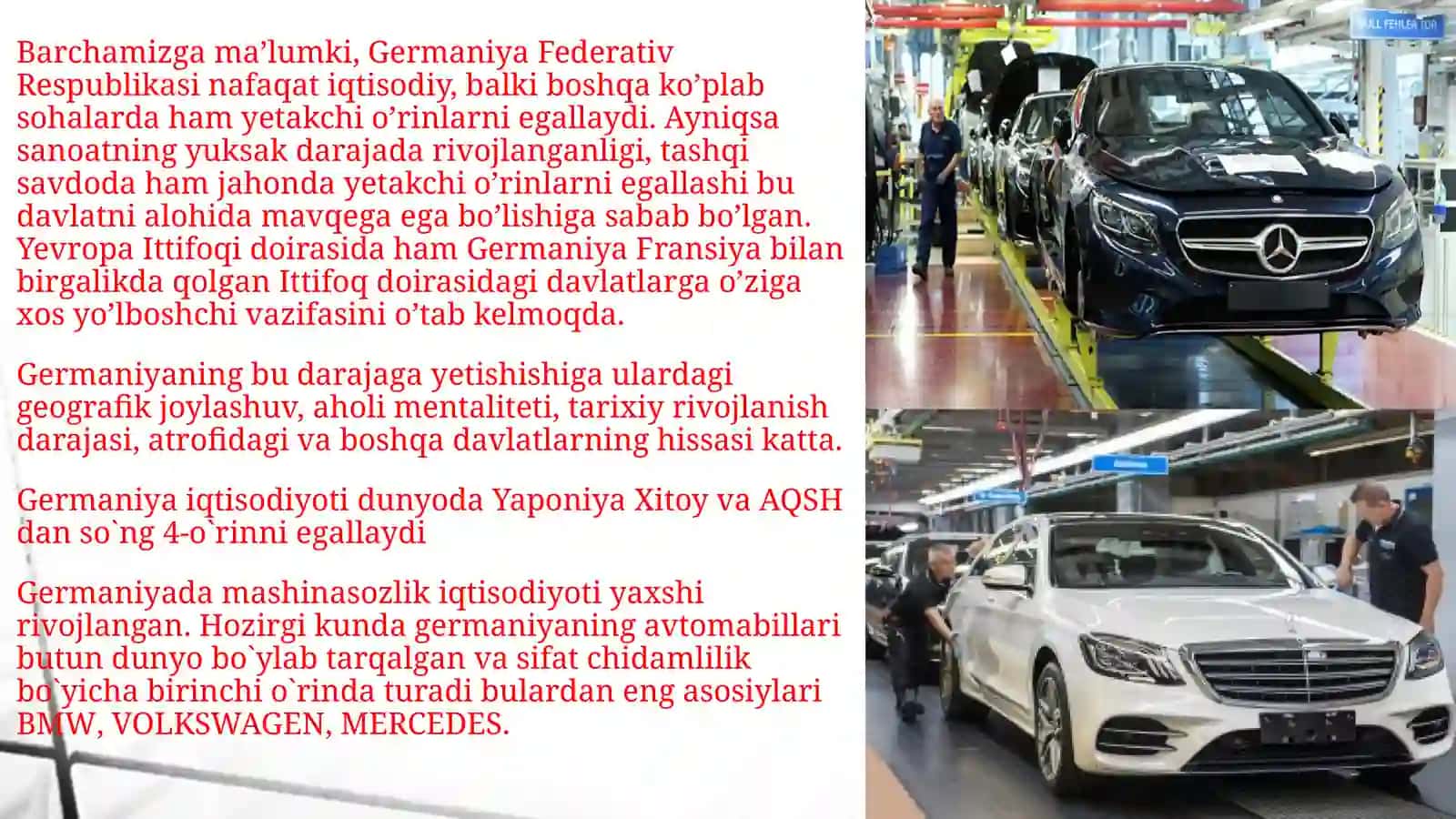 GERMANIYANING MAKROIQTISODIY KO`RSATKICHLARI TAHLILI 3