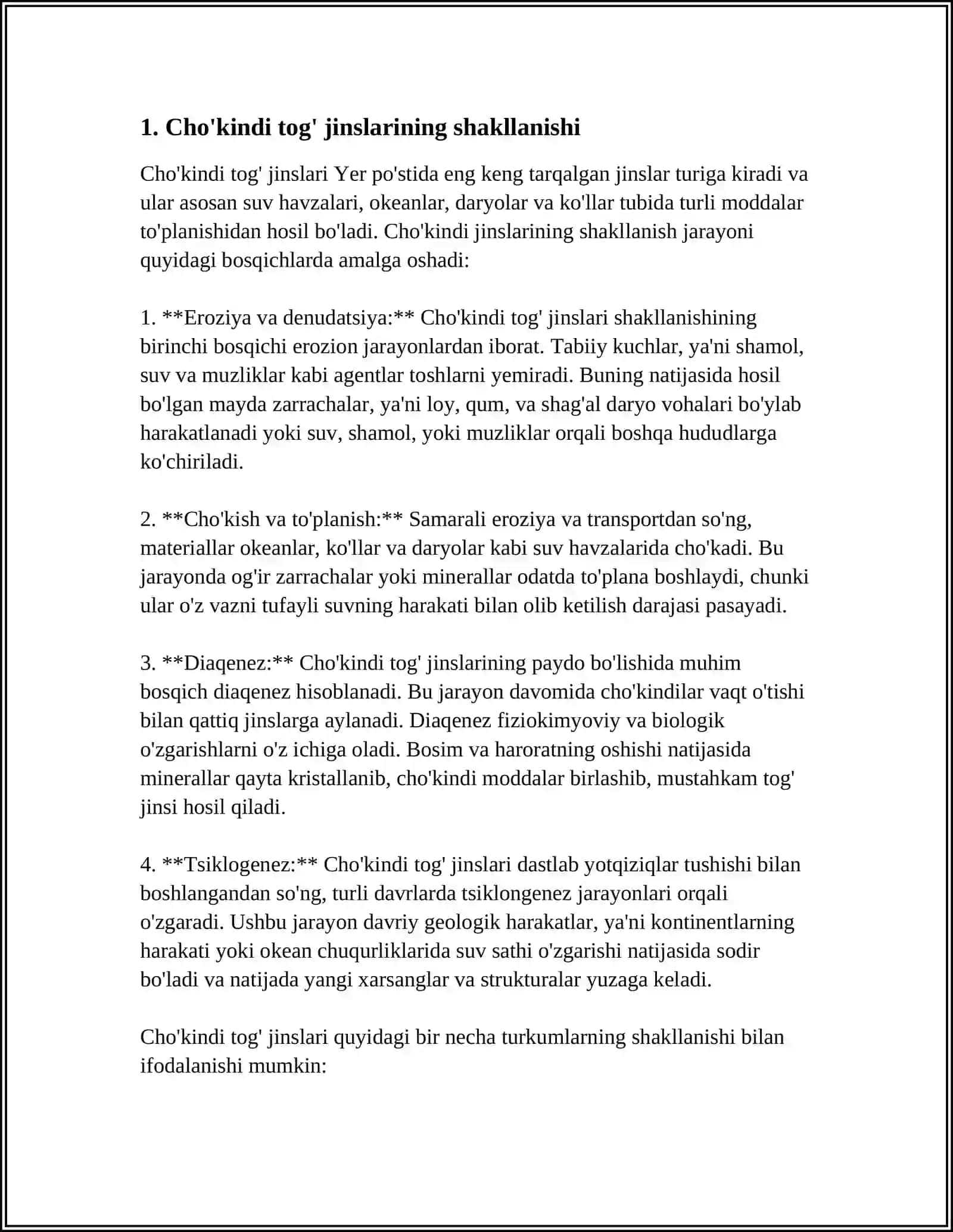 CHO’KINDI TOG’ JINSLARI VA ULARNING TASNIFI 3