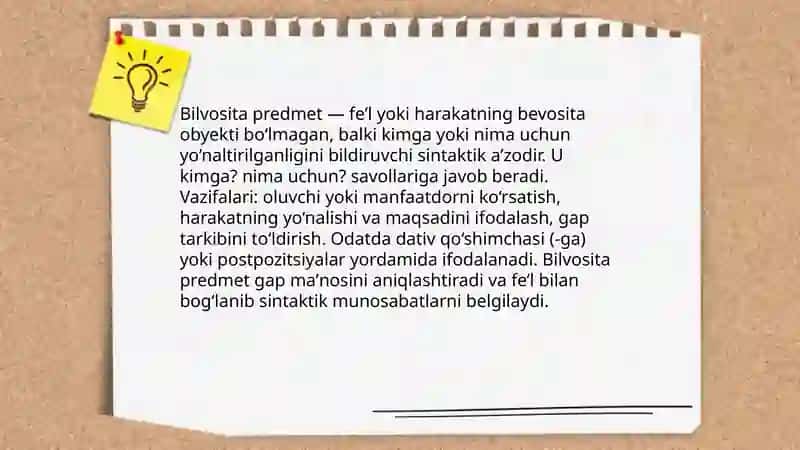 Bilvosita predmet 3