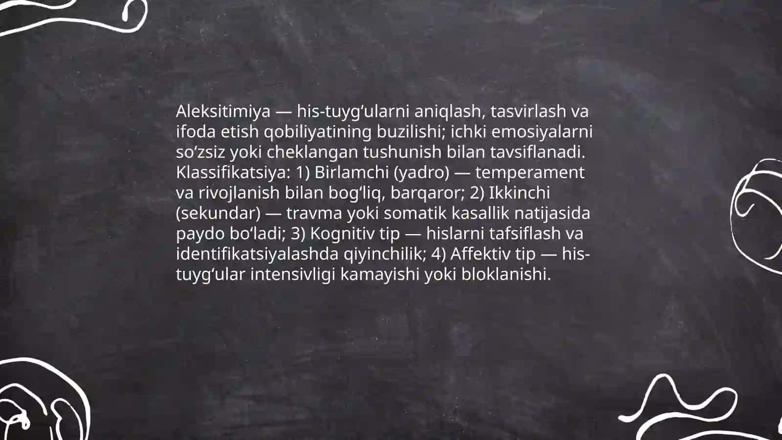 Aleksitimiya sabablari, belgilari. Aleksitimiya profilaktikasi va psixokorreksiyasi 3