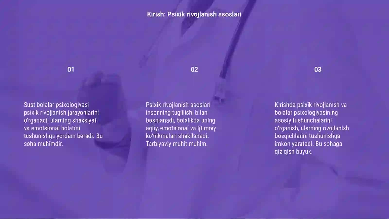 Psihik rivoshlanish va sust bolalar psixologiyasi 3
