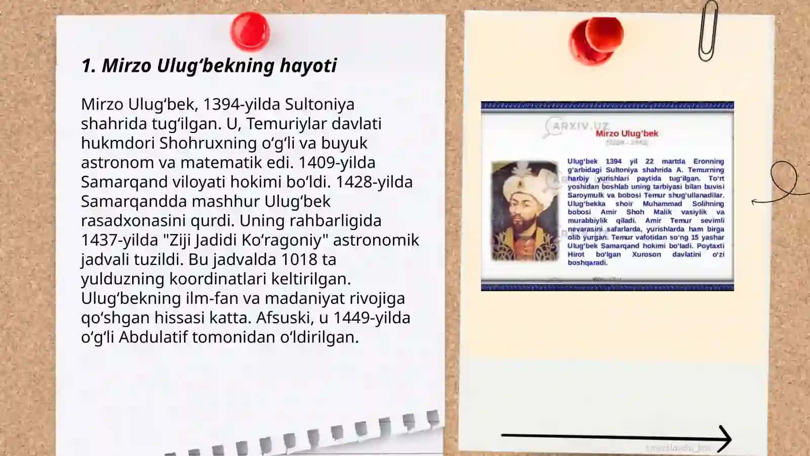 Mirzo Ulugʻbekning hayoti 3