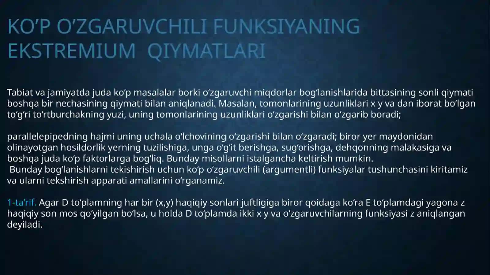 Funksiyalar va ikki ta’lim 3