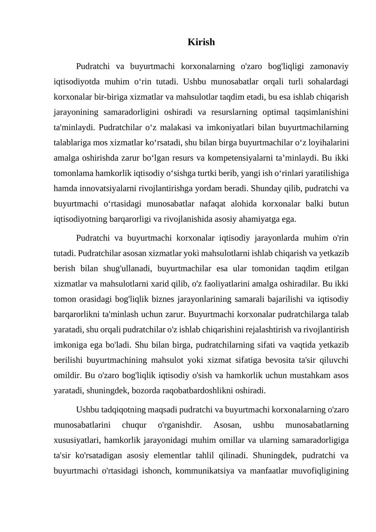 Pudratchi va buyurtmachi korxonalarning ozaro bog'likligi 3