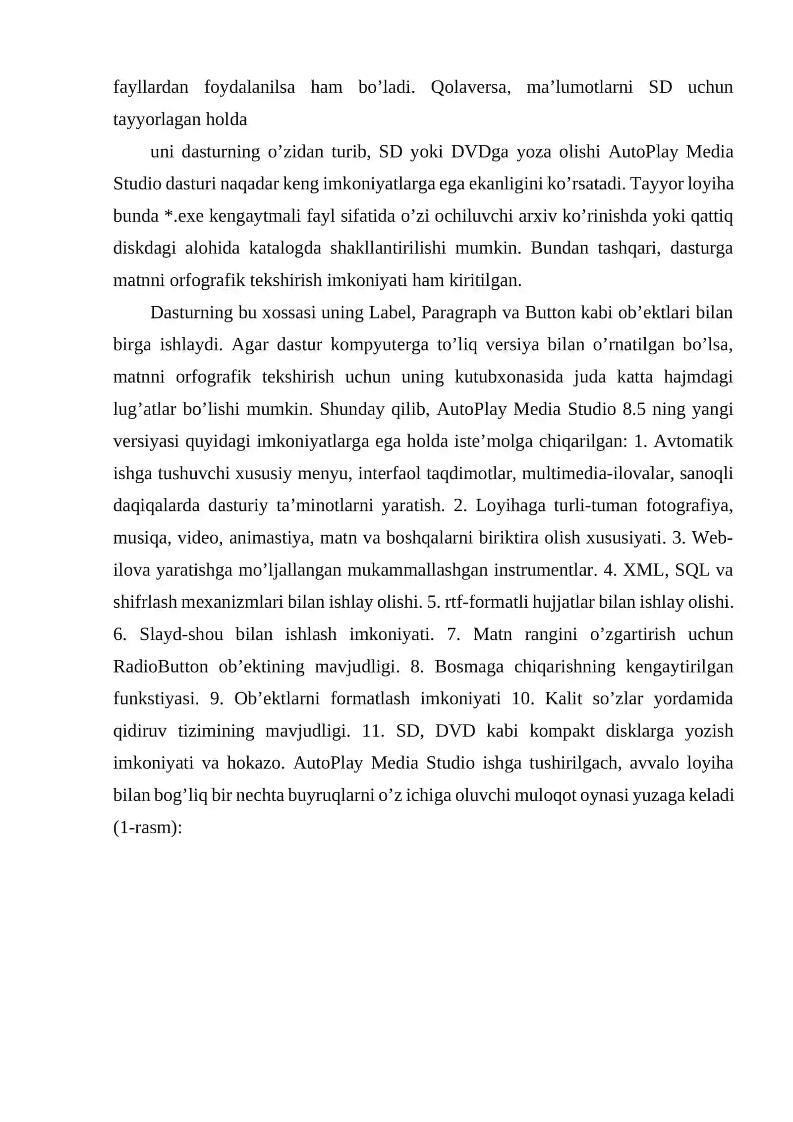 AUTOPLAY DASTURIDA ELEKTRON DARSLIK YARATISH 3