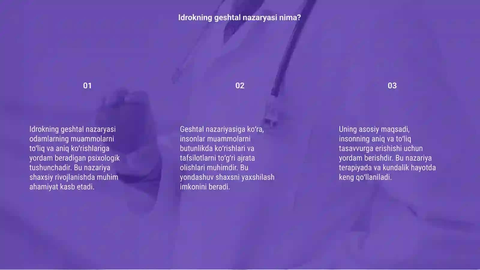 Idrokning geshtal nazaryasi 3