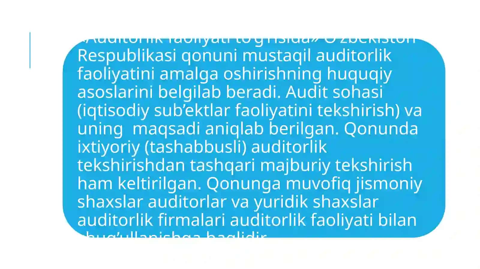 auditorlik faoliyati ning huquqiy asoslari 3