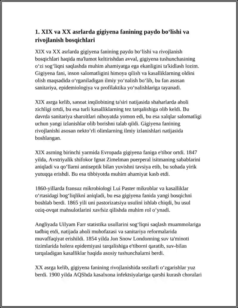 XIX VA XX ASRLARDA GIGIYENA FANI TARAQIYOTI 3