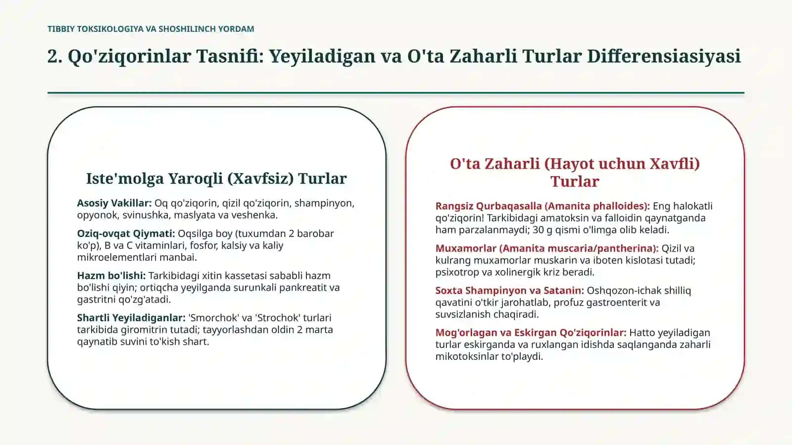 Zaharli qo‘ziqorinlar bilan zaharlanish — 15 slayd 3