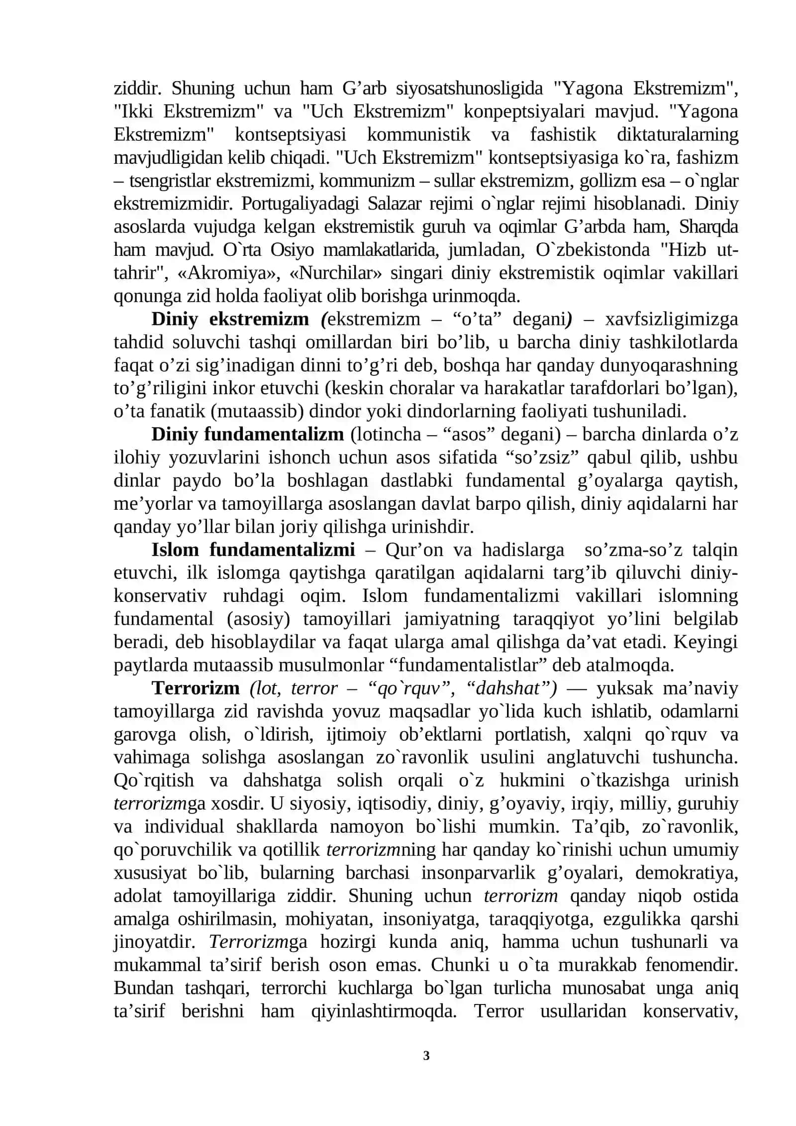 Terorizm tushunchasi shakillari sabablari va unga qarshi Kurashish mexanizmlari 3