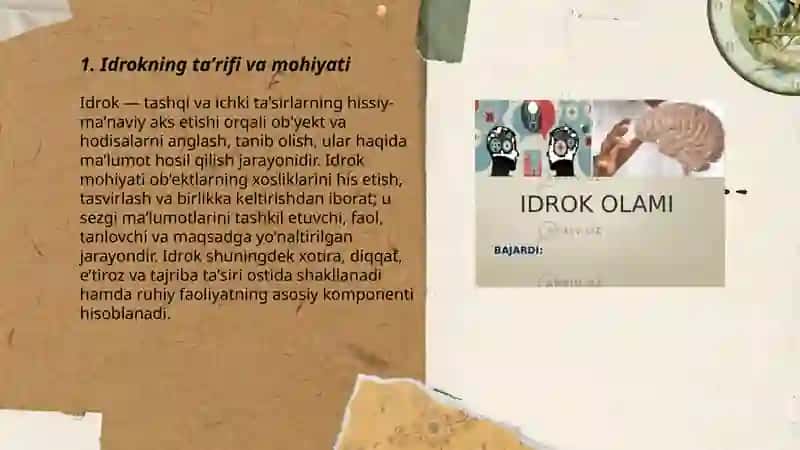 Idrok haqida tushuncha 3