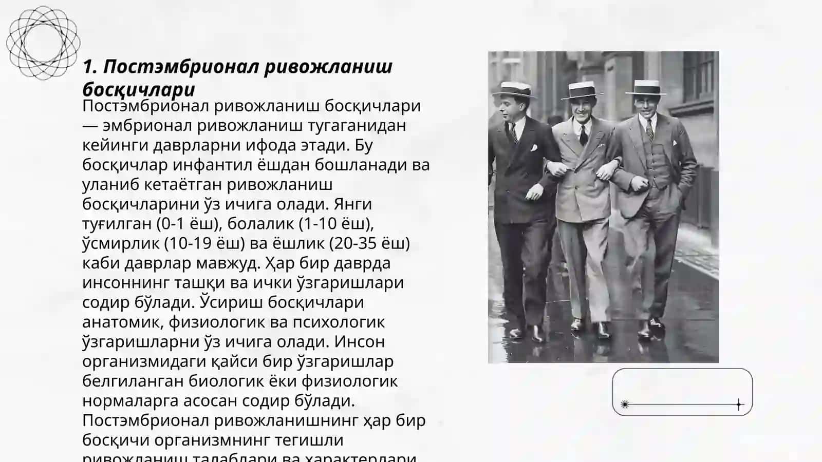 Постэмбрионал ривожланиш босқичлари 3