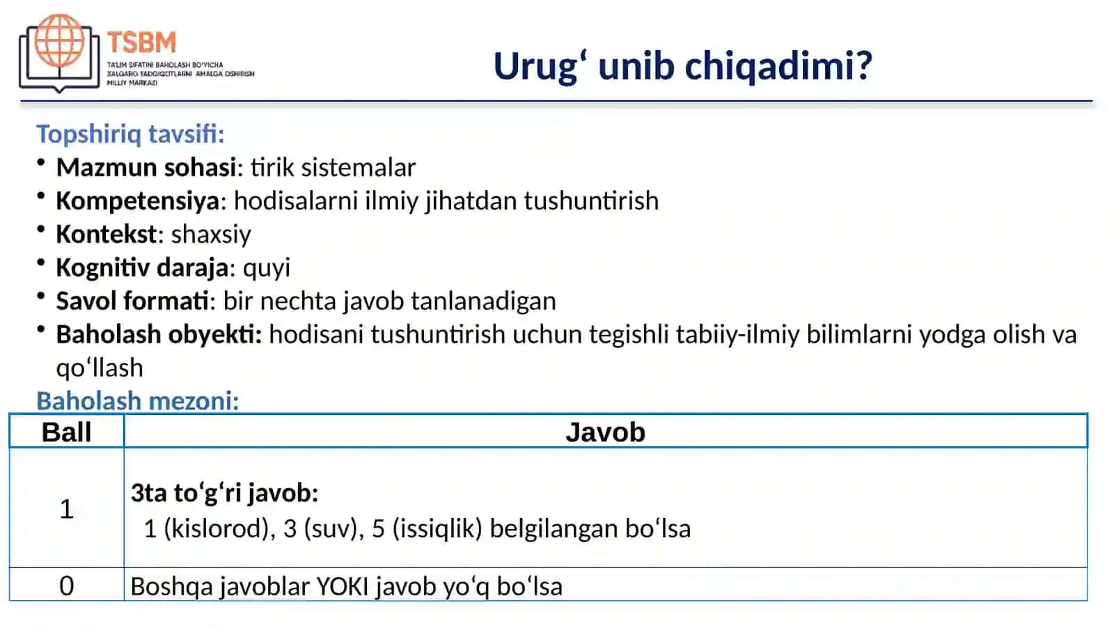 TA’LIM SIFATINI NAZORAT QILISH DAVLAT INSPEKSIYASI HUZURIDAGI TA’LIM SIFATINI BAHOLASH BO‘YICHA XALQARO TADQIQOTLARNI AMALGA OSHIRISH MILLIY MARKAZI 3