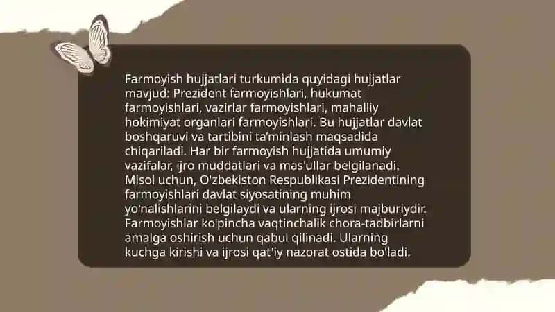 Farmoyish hujjatlari 3